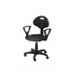 Krzesło obrotowe laboratoryjne z podłokietnikami - poliuretanowe - KPU01p-A1