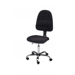 Obrotowe krzesło biurowe tapicerowane tkaniną - wersja chrom - KTT01-C1
