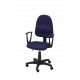 Obrotowe krzesło biurowe z podłokietnikami, tapicerowane tkaniną - KTT01p-A1