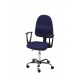 Obrotowe krzesło biurowe z podłokietnikami, tapicerowane tkaniną - wersja chrom - KTT01p-C1